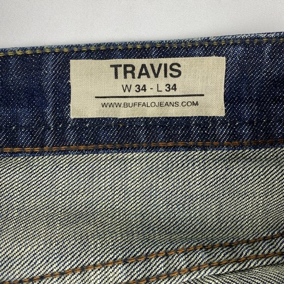 Buffalo David Bitton Jeans Men 35x30* Travis Relaxed‎ Fit Straight Blue - Picture 9 of 16